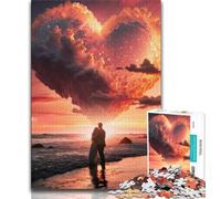 1000 Piece Jigsaw Puzzle for Adults Teens Sunset Gazing 1000 Pieces for Adults,Challenging Game Gifts for Is Ideal As A Gift for The Whole Family 38x26cm