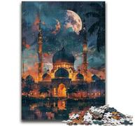 1000 Piece Jigsaw Puzzle for Adults Teens Taj Mahal at Night for 14+ Difficult to Complete But Fun And Humorous Birthday Gift 50x75cm