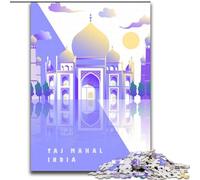 1000 Piece Jigsaw Puzzle for Adults Teens Taj Mahal, for And 14 Years And over for Educational Game Challenge Toy Gift for Birthdays 50x75cm