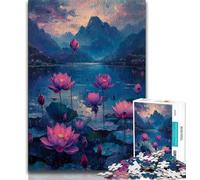 1000 Piece Jigsaw Puzzle for Adults Teens The Lotus Blossom Puzzles for Teenagers,Fun Games Every Piece Is Unique - Challenging Family Fun Game (size 38x26cm)