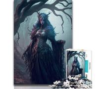 1000 Piece Jigsaw Puzzle for Adults Teens The Witch 1000 Pieces for Adults,Educational Games Home Decoration Suitable for Desktop Decoration (size 75x50cm)