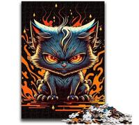 1000 Piece Jigsaw Puzzle for Adults Teens Tiny Evil Cat Vibrant And Unique Design Relaxing & Challenging Puzzle Experience 38x26cm