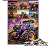 1000 Piece Jigsaw Puzzle for Adults Teens Tractor Collage Artistic Wall Decor & Birthday Gift Idea for Friends, Home Office (size 50x75cm)