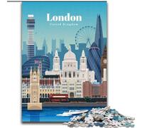 1000 Piece Jigsaw Puzzle for Adults Teens Travel to And Visit London Decompressing Intellectual Educational Toy Secret Santa Gifts (50x75cm) 1000pcs