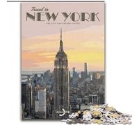 1000 Piece Jigsaw Puzzle for Adults Teens Travel to New York Decompressing Intellectual Educational Toy Secret Santa Gifts (26x38cm) 1000pcs