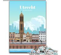 1000 Piece Jigsaw Puzzle for Adults Teens Travel to Utrecht, Stress Relief Toys Unique Birthday And Gifts for Ages 14+ 26x38cm