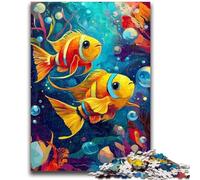 1000 Piece Jigsaw Puzzle for Adults Teens Undersea Fish Jigsaw,Staycation Kill Time with Fully Interlocking Randomly Shaped Pieces (38x26cm)