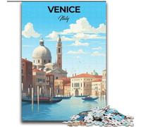 1000 Piece Jigsaw Puzzle for Adults Teens Venice Italy Travel Print Decompressing Intellectual Educational Toy Secret Santa Gifts (38x52cm) 1000pcs