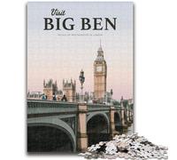 1000 Piece Jigsaw Puzzle for Adults Teens Visit Big Ben Challenging To Complete But Fun And Humorous Educational Game for Birthday (size 38x26cm)