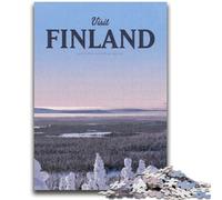 1000 Piece Jigsaw Puzzle for Adults Teens Visit Finland 1000 Pieces for Adults,Challenging Game Gifts for Is Ideal As A Gift for The Whole Family (26x38cm)