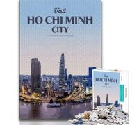 1000 Piece Jigsaw Puzzle for Adults Teens Visit Ho Chi Minh City,Challenging Game And Family Play Educational Game for Birthday,Chrismas (38x26cm)