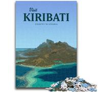 1000 Piece Jigsaw Puzzle for Adults Teens Visit Kiribati 1000 Pieces for Adults,Challenging Game Gifts for Is Ideal As A Gift for The Whole Family (26x38cm)