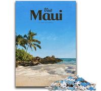 1000 Piece Jigsaw Puzzle for Adults Teens Visit Maui 1000 Pieces for Adults,Challenging Game Gifts for Is Ideal As A Gift for The Whole Family (26x38cm)