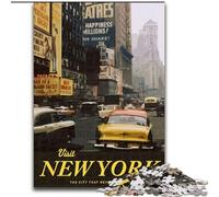 1000 Piece Jigsaw Puzzle for Adults Teens Visit New York Decompressing Intellectual Educational Toy Secret Santa Gifts (50x75cm) 1000pcs