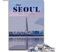 1000 Piece Jigsaw Puzzle for Adults Teens Visit Seoul Decompressing Intellectual Educational Toy Secret Santa Gifts (26x38cm) 1000pcs