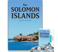 1000 Piece Jigsaw Puzzle for Adults Teens Visit Solomon Islands,Toys Educational Games Stress Relieving Unique Home Decor And Gifts (38x26cm)