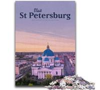 1000 Piece Jigsaw Puzzle for Adults Teens Visit St Petersburg 1000 Pieces for Adults,Challenging Game Gifts for Is Ideal As A Gift for The Whole Family (50x75cm)