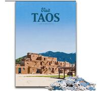 1000 Piece Jigsaw Puzzle for Adults Teens Visit Taos, Decompressing Intellectual Educational Toy Birthday Present, Gifts 26x38cm