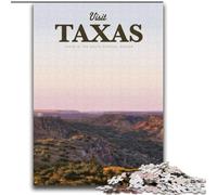 1000 Piece Jigsaw Puzzle for Adults Teens Visit Texas, Stress Relief Toys Unique Home Decor And Gifts for Age 14 75x100cm