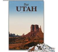 1000 Piece Jigsaw Puzzle for Adults Teens Visit Utah, Stress Relief Toys Unique Home Decor And Gifts for Age 14 26x38cm