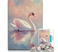 1000 Piece Jigsaw Puzzle for Adults Teens White Swan,Toys Educational Games Stress Relieving Unique Home Decor And Gifts 38X26CM