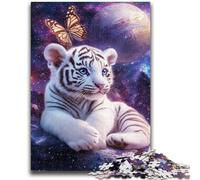 1000 Piece Jigsaw Puzzle for Adults Teens White Tiger Challenging To Complete But Fun And Humorous Birthday Present, Gifts, Wall Art 26x38cm