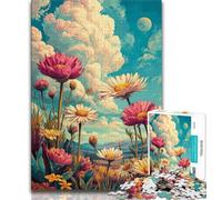 1000 Piece Jigsaw Puzzle for Adults Teens Wildflower Summer,Help The Brain Exercise Addictive Toys to Cultivate Patience Perfect Decoration (38x26cm)