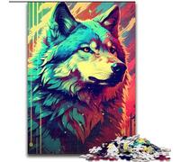 1000 Piece Jigsaw Puzzle for Adults Teens Wolf Cool, Help The Brain Exercise Addictive Toys to Cultivate Patience Perfect Decoration (Size 50x75cm)