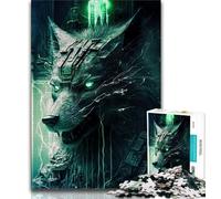 1000 Piece Jigsaw Puzzle for Adults Teens Wolf Cyber 1000 Piece Jigsaw,is Ideal As Gifts for The Whole Family Suitable for And 14 (size 38x26cm)
