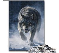 1000 Piece Jigsaw Puzzle for Adults Teens Wolf in The Snow, Help The Brain Exercise Addictive Toys to Cultivate Patience Perfect Decoration (Size 50x75cm)