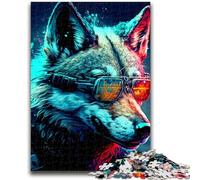1000 Piece Jigsaw Puzzle for Adults Teens Wolf Vibrant And Unique Design Relaxing & Challenging Puzzle Experience 38x26cm