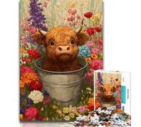1000 Piece Jigsaw Puzzle for Adults Teens Yak Flowers, Difficult And Challenge,Wall Decoration Unique Birthday And Xmas Gifts Suitable for And 14 38x26cm