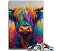 1000 Piece Jigsaw Puzzle for Adults Teens Yak Oil Painting Puzzles for Adults,Family Educational Games Home Decoration Gift (38x26cm)