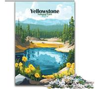 1000 Piece Jigsaw Puzzle for Adults Teens Yellowstone National Park, Decompressing Intellectual Educational Toy Birthday Present, Gifts 26x38cm