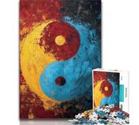 1000 Piece Jigsaw Puzzle for Adults Teens Yin And Yang Tai Chi,Toys Educational Games Stress Relieving Unique Home Decor And Gifts (38x26cm)
