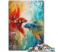 1000 Piece Jigsaw Puzzle for Adults Teens Yin-Yang Koi Help The Brain Exercise Addictive Toys to Cultivate Patience Parent-child Interaction 26x38cm
