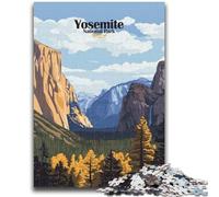1000 Piece Jigsaw Puzzle for Adults Teens Yosemite National Park 1000 Pieces for Adults,Challenging Game Gifts for Is Ideal As A Gift for The Whole Family (26x38cm)