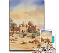 1000 Piece Jigsaw Puzzle for Adults, The camel and the ancient-2 | Choose a thoughtful jigsaw gift for family time for a quiet indoor challenge.