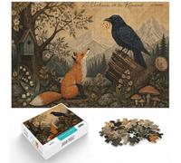 1000 Piece Jigsaw Puzzle for Adults, The Crow and the Fox Animal Fables | For relaxed weekends, this adult jigsaw puzzle with 1000 pieces works for solo puzzling or shared time.