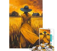 1000 Piece Jigsaw Puzzle for Adults The Dreamer of The Fields Jigsaw for Adults Brain Teaser Game Enhance Memory Parent-child Interaction (Size 50x75cm)