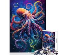 1000 Piece Jigsaw Puzzle for Adults The Intelligent Octopus Impossible Game Staycation Kill Time Educational Toy Enhance Love between Couples (38X52cm)