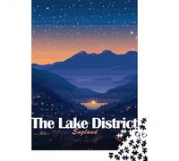 1000 Piece Jigsaw Puzzle for Adults, The Lake District England Nightscape
