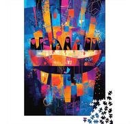 1000-Piece Jigsaw Puzzle for Adults, The Last Supper Reinterpreted - Abstract Geometric Expressionism, 52x38cm/1000pcs, Shared Puzzle Activity, Quiet Home Time And Friends And Family