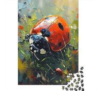 1000-Piece Jigsaw Puzzle for Adults, The Lazy Ladybug, 52x38cm/1000pcs, Gift for Puzzle Lovers, Relaxing Indoor Activity And Time at Home