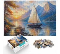 1000 Piece Jigsaw Puzzle for Adults, The lonely sailing ship