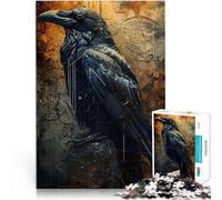 1000 Piece Jigsaw Puzzle for Adults The Raven Surreal Art Denksportaufgabe für Künstlersammlung, Bildende Kunst52x38cm