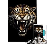 1000 Piece Jigsaw Puzzle for Adults The Roared Tiger Jigsaw 1000 Piece Toy Wall Decor Stress Reliever Birthday Present,Travel Gifts, (50x75cm)