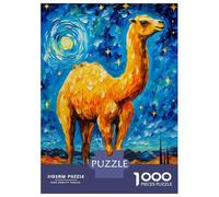 1000 Piece Jigsaw Puzzle for Adults The Starry Night Camel Adult Jigsaw Puzzle Toy Wall Decor Precision Cutting Unique Gifts for Birthday And Christmas 52x38cm/1000pcs