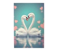 1000 Piece Jigsaw Puzzle for Adults,The swan in Love, Puzzles with Letters on Back, Challenging Puzzle for Game Night Home Décor, 19.7 x 29.5