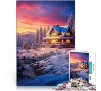 1000 Piece Jigsaw Puzzle for Adults The Vintage Winter Lodge Denkspiel Einzigartige Geburtstags- und Geschenkideen75x50cm